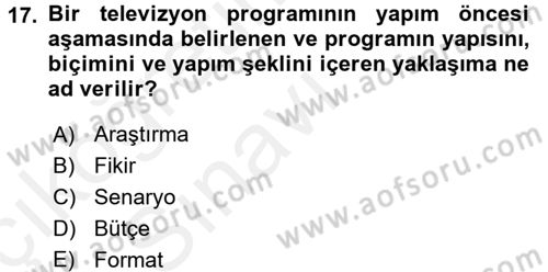 Halkla İlişkiler Uygulama Teknikleri Dersi 2017 - 2018 Yılı 3 Ders Sınavı 17. Soru