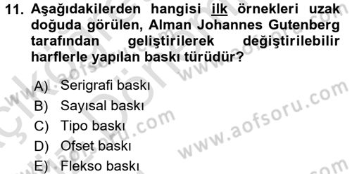 Halkla İlişkiler Uygulama Teknikleri Dersi 2017 - 2018 Yılı (Vize) Ara Sınavı 11. Soru