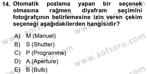 Halkla İlişkiler Uygulama Teknikleri Dersi 2017 - 2018 Yılı (Vize) Ara Sınavı 14. Soru