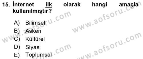 Halkla İlişkiler Uygulama Teknikleri Dersi 2017 - 2018 Yılı (Final) Dönem Sonu Sınav Soruları 15. Soru