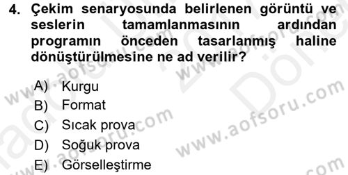 Halkla İlişkiler Uygulama Teknikleri Dersi 2017 - 2018 Yılı (Final) Dönem Sonu Sınav Soruları 4. Soru