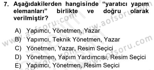 Halkla İlişkiler Uygulama Teknikleri Dersi 2017 - 2018 Yılı (Final) Dönem Sonu Sınav Soruları 7. Soru