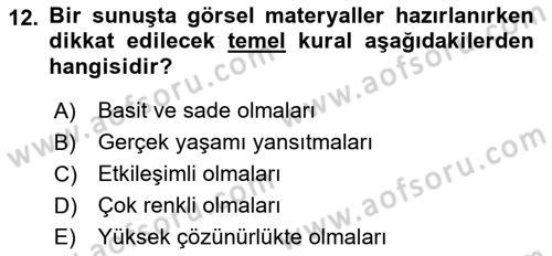 Halkla İlişkiler Uygulama Teknikleri Dersi 2018 - 2019 Yılı 3 Ders Sınav Soruları 12. Soru