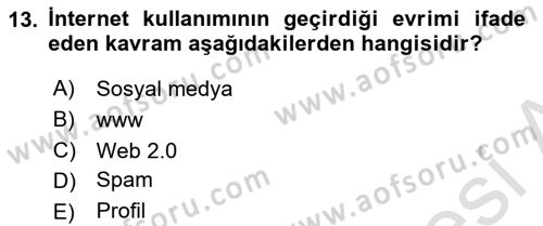 Halkla İlişkiler Uygulama Teknikleri Dersi 2018 - 2019 Yılı 3 Ders Sınav Soruları 13. Soru