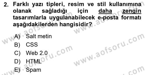 Halkla İlişkiler Uygulama Teknikleri Dersi 2018 - 2019 Yılı 3 Ders Sınav Soruları 2. Soru