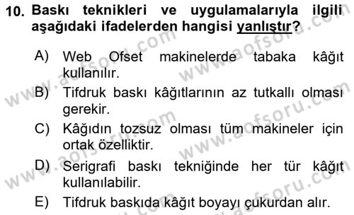 Halkla İlişkiler Uygulama Teknikleri Dersi 2018 - 2019 Yılı (Vize) Ara Sınavı 10. Soru