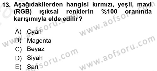 Halkla İlişkiler Uygulama Teknikleri Dersi 2018 - 2019 Yılı (Vize) Ara Sınavı 13. Soru