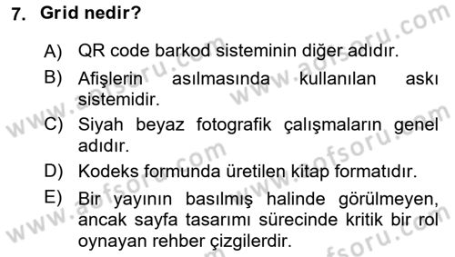 Halkla İlişkiler Uygulama Teknikleri Dersi 2018 - 2019 Yılı (Vize) Ara Sınavı 7. Soru