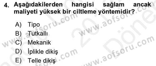 Halkla İlişkiler Uygulama Teknikleri Dersi 2018 - 2019 Yılı (Final) Dönem Sonu Sınav Soruları 4. Soru