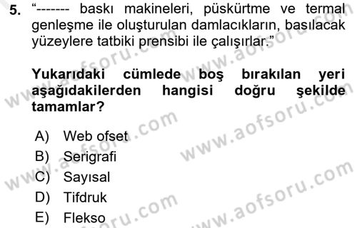 Halkla İlişkiler Uygulama Teknikleri Dersi 2018 - 2019 Yılı (Final) Dönem Sonu Sınav Soruları 5. Soru