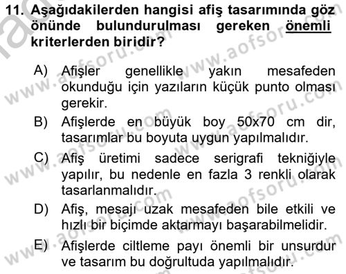 Halkla İlişkiler Uygulama Teknikleri Dersi 2018 - 2019 Yılı Yaz Okulu Sınav Soruları 11. Soru