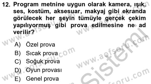 Halkla İlişkiler Uygulama Teknikleri Dersi 2018 - 2019 Yılı Yaz Okulu Sınav Soruları 12. Soru