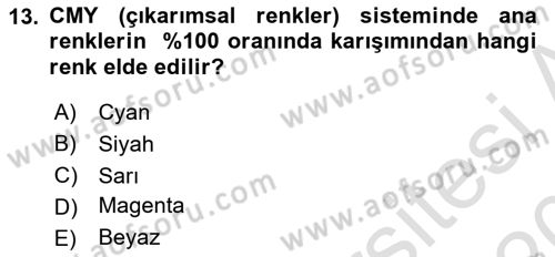 Halkla İlişkiler Uygulama Teknikleri Dersi 2019 - 2020 Yılı (Vize) Ara Sınav Soruları 13. Soru