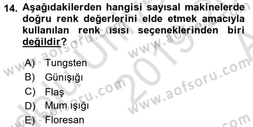 Halkla İlişkiler Uygulama Teknikleri Dersi 2019 - 2020 Yılı (Vize) Ara Sınav Soruları 14. Soru