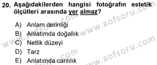 Halkla İlişkiler Uygulama Teknikleri Dersi 2019 - 2020 Yılı (Vize) Ara Sınav Soruları 20. Soru