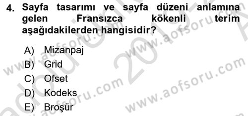 Halkla İlişkiler Uygulama Teknikleri Dersi 2019 - 2020 Yılı (Vize) Ara Sınav Soruları 4. Soru