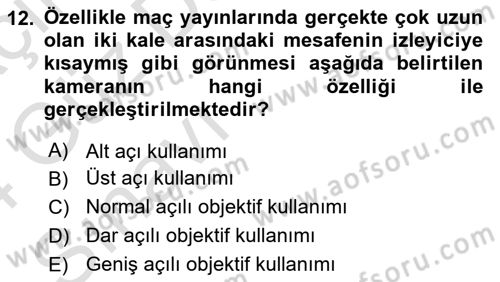 Halkla İlişkiler Uygulama Teknikleri Dersi 2023 - 2024 Yılı (Vize) Ara Sınavı 12. Soru