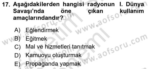 Halkla İlişkiler Uygulama Teknikleri Dersi 2024 - 2025 Yılı (Vize) Ara Sınav Soruları 17. Soru