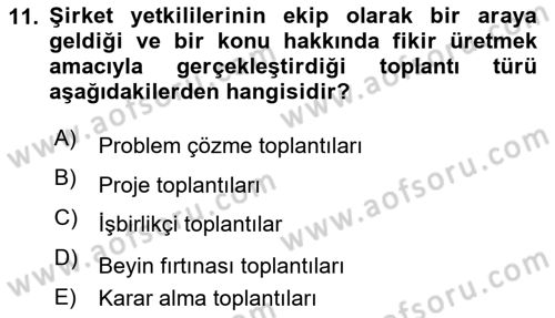 Halkla İlişkiler Uygulama Teknikleri Dersi 2024 - 2025 Yılı (Final) Dönem Sonu Sınav Soruları 11. Soru