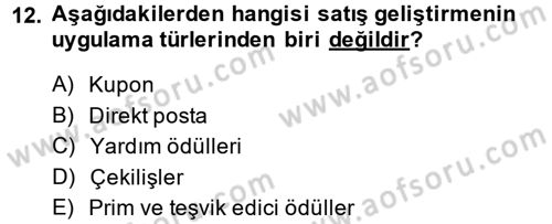 Halkla İlişkiler Uygulamaları ve Örnek Olaylar Dersi 2013 - 2014 Yılı (Vize) Ara Sınav Soruları 12. Soru