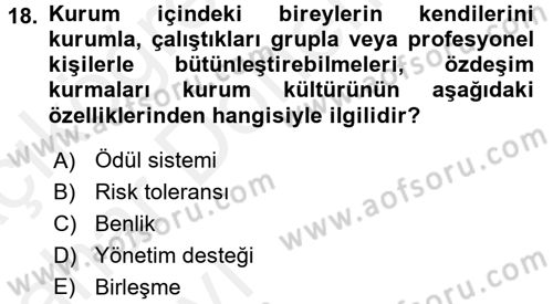 Halkla İlişkiler Uygulamaları ve Örnek Olaylar Dersi 2015 - 2016 Yılı (Vize) Ara Sınav Soruları 18. Soru