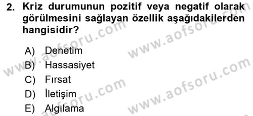 Halkla İlişkiler Uygulamaları ve Örnek Olaylar Dersi 2015 - 2016 Yılı (Vize) Ara Sınav Soruları 2. Soru