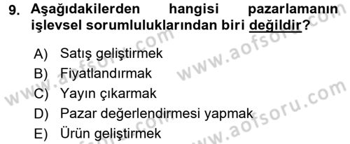 Halkla İlişkiler Uygulamaları ve Örnek Olaylar Dersi 2015 - 2016 Yılı (Vize) Ara Sınav Soruları 9. Soru