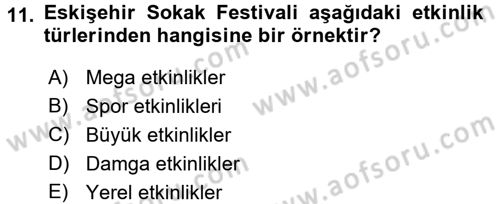 Halkla İlişkiler Uygulamaları ve Örnek Olaylar Dersi 2015 - 2016 Yılı (Final) Dönem Sonu Sınav Soruları 11. Soru