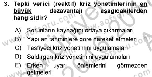 Halkla İlişkiler Uygulamaları ve Örnek Olaylar Dersi 2016 - 2017 Yılı (Vize) Ara Sınav Soruları 3. Soru