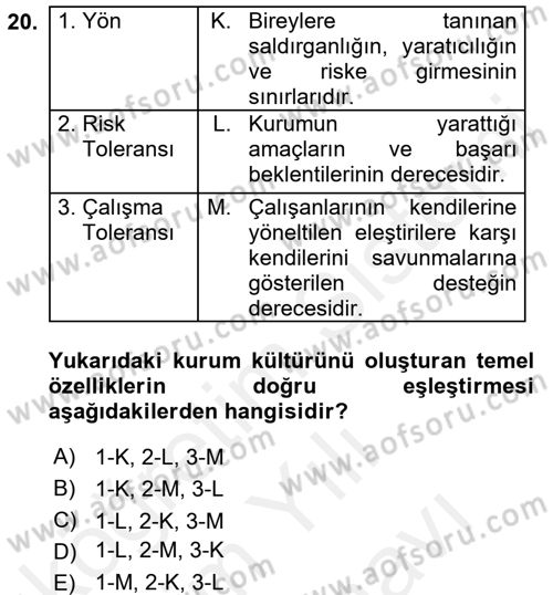 Halkla İlişkiler Uygulamaları ve Örnek Olaylar Dersi 2017 - 2018 Yılı (Vize) Ara Sınav Soruları 20. Soru