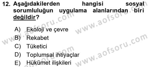 Halkla İlişkiler Uygulamaları ve Örnek Olaylar Dersi 2017 - 2018 Yılı (Final) Dönem Sonu Sınav Soruları 12. Soru