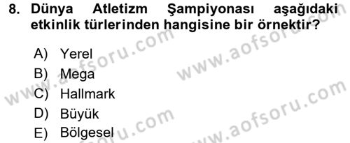 Halkla İlişkiler Uygulamaları ve Örnek Olaylar Dersi 2017 - 2018 Yılı (Final) Dönem Sonu Sınav Soruları 8. Soru