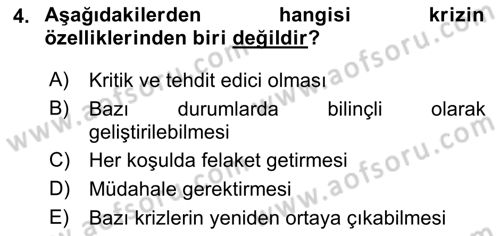 Halkla İlişkiler Uygulamaları ve Örnek Olaylar Dersi 2018 - 2019 Yılı (Vize) Ara Sınav Soruları 4. Soru