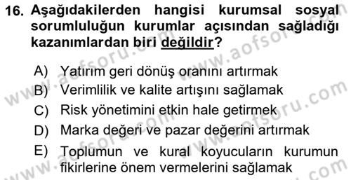 Halkla İlişkiler Uygulamaları ve Örnek Olaylar Dersi 2018 - 2019 Yılı Yaz Okulu Sınav Soruları 16. Soru
