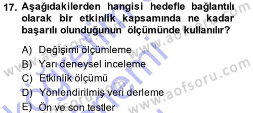 Halkla İlişkiler Yönetimi Dersi 2013 - 2014 Yılı (Final) Dönem Sonu Sınav Soruları 17. Soru