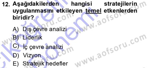 Halkla İlişkiler Yönetimi Dersi 2014 - 2015 Yılı (Vize) Ara Sınav Soruları 12. Soru