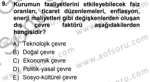 Halkla İlişkiler Yönetimi Dersi 2014 - 2015 Yılı (Final) Dönem Sonu Sınav Soruları 9. Soru