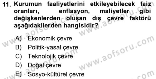 Halkla İlişkiler Yönetimi Dersi 2015 - 2016 Yılı (Final) Dönem Sonu Sınav Soruları 11. Soru