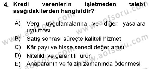 Halkla İlişkiler Yönetimi Dersi 2016 - 2017 Yılı 3 Ders Sınav Soruları 4. Soru