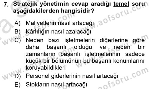 Halkla İlişkiler Yönetimi Dersi 2016 - 2017 Yılı (Vize) Ara Sınav Soruları 7. Soru