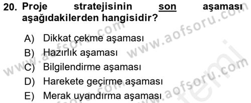 Halkla İlişkiler Yönetimi Dersi 2017 - 2018 Yılı 3 Ders Sınav Soruları 20. Soru