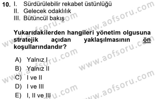 Halkla İlişkiler Yönetimi Dersi 2017 - 2018 Yılı (Vize) Ara Sınav Soruları 10. Soru