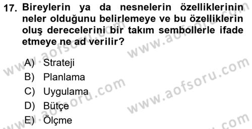 Halkla İlişkiler Yönetimi Dersi 2018 - 2019 Yılı 3 Ders Sınav Soruları 17. Soru