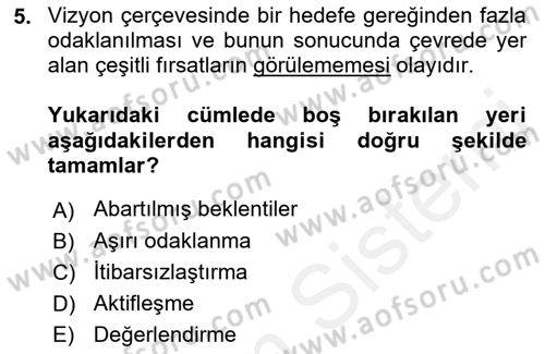 Halkla İlişkiler Yönetimi Dersi Ara Sınavı Deneme Sınav Soruları 5. Soru