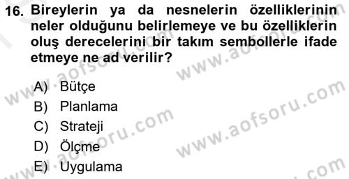 Halkla İlişkiler Yönetimi Dersi 2018 - 2019 Yılı (Final) Dönem Sonu Sınavı 16. Soru