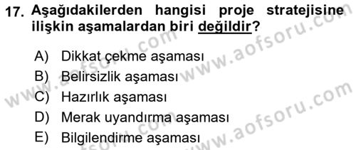 Halkla İlişkiler Yönetimi Dersi 2018 - 2019 Yılı (Final) Dönem Sonu Sınav Soruları 17. Soru