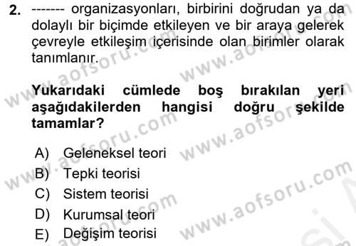 Halkla İlişkiler Yönetimi Dersi 2018 - 2019 Yılı (Final) Dönem Sonu Sınav Soruları 2. Soru