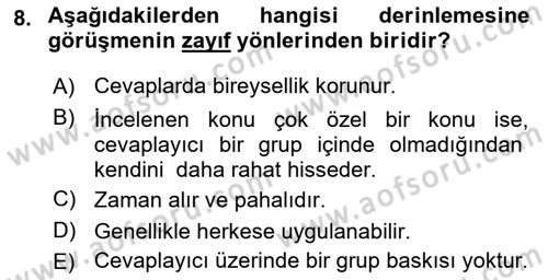 Halkla İlişkiler Yönetimi Dersi 2018 - 2019 Yılı (Final) Dönem Sonu Sınav Soruları 8. Soru
