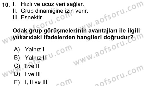 Halkla İlişkiler Yönetimi Dersi 2018 - 2019 Yılı Yaz Okulu Sınav Soruları 10. Soru