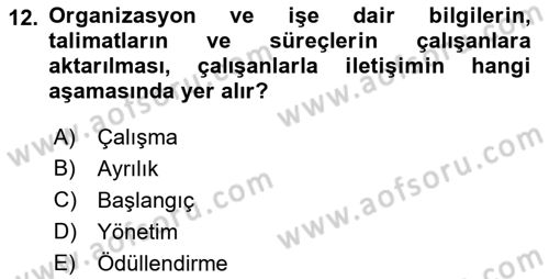 Halkla İlişkiler Yönetimi Dersi 2019 - 2020 Yılı (Vize) Ara Sınav Soruları 12. Soru